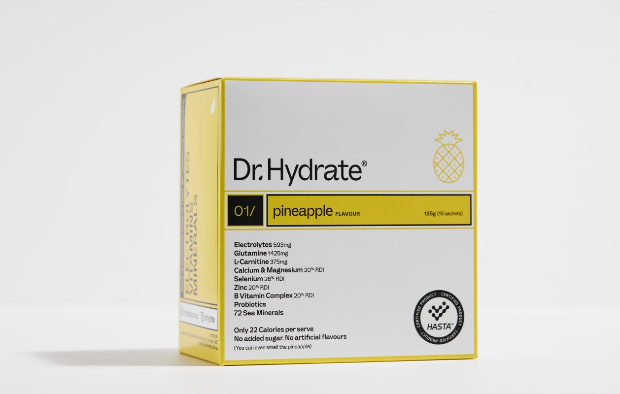 Dr. Hydrate Pineapple Sachet Pack – Electrolyte Hydration | Swimwear Shack
