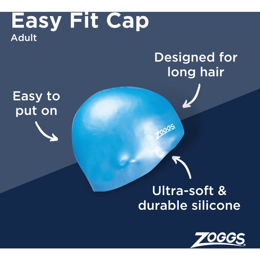 Zoggs Easy-Fit Silicone Swim Cap | Swimwear Shack