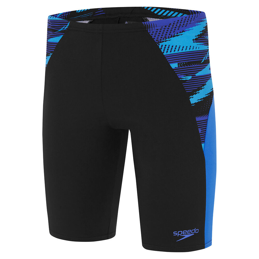 Mens Endurance+ Max Splice Jammer Black-Cobalt Pop | Swimwear Shack