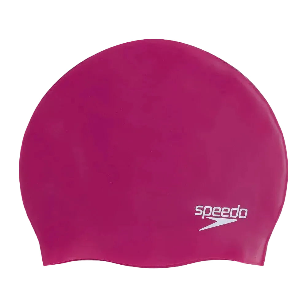 Speedo Electric Pink Plain Moulded Silicone Cap