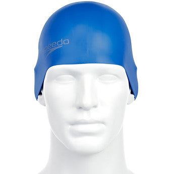 Speedo Plain Moulded Silicone Cap – Blue | Durable Swim Cap – Swimwear Shack