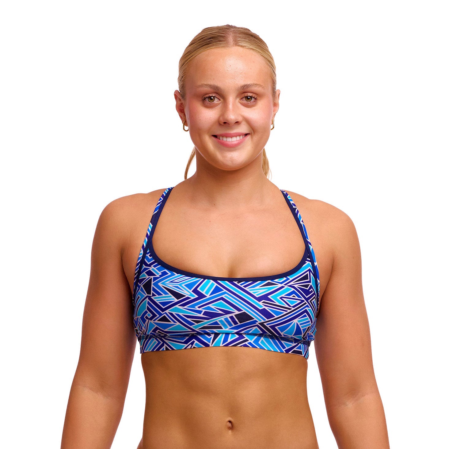 Ladies Sports Top Blue Bits