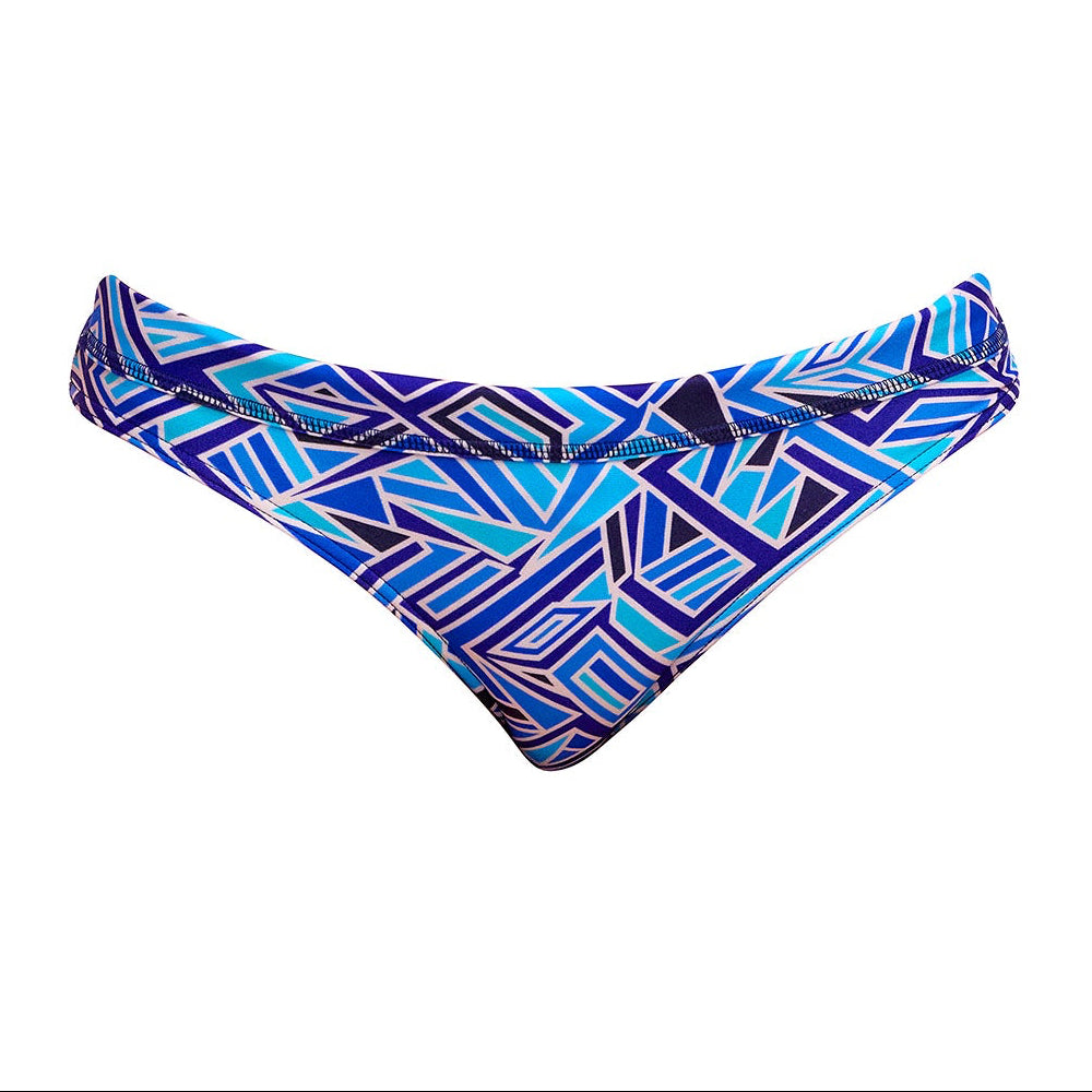 Ladies Sports Brief Blue Bits