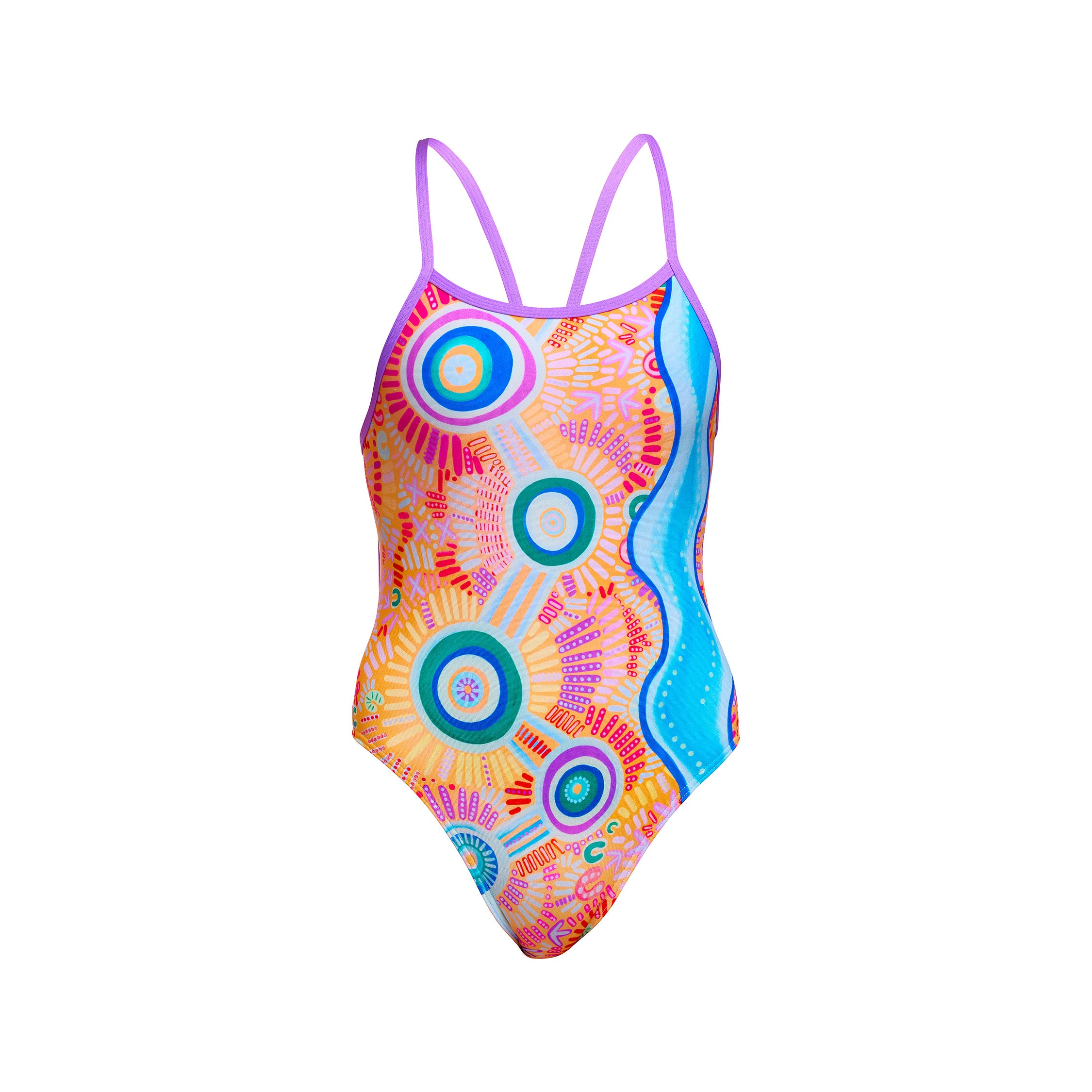 Girl's Single Strap One Piece Kulin Colour