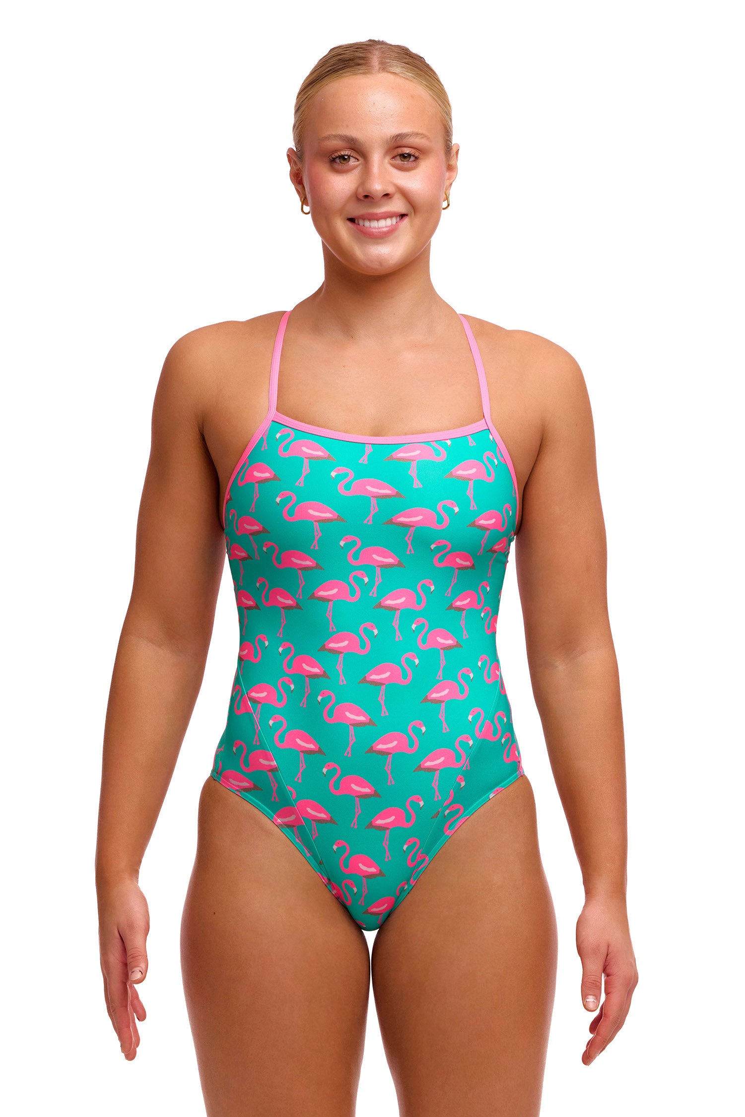 Ladies Single Strap One Piece Go Flamingo!