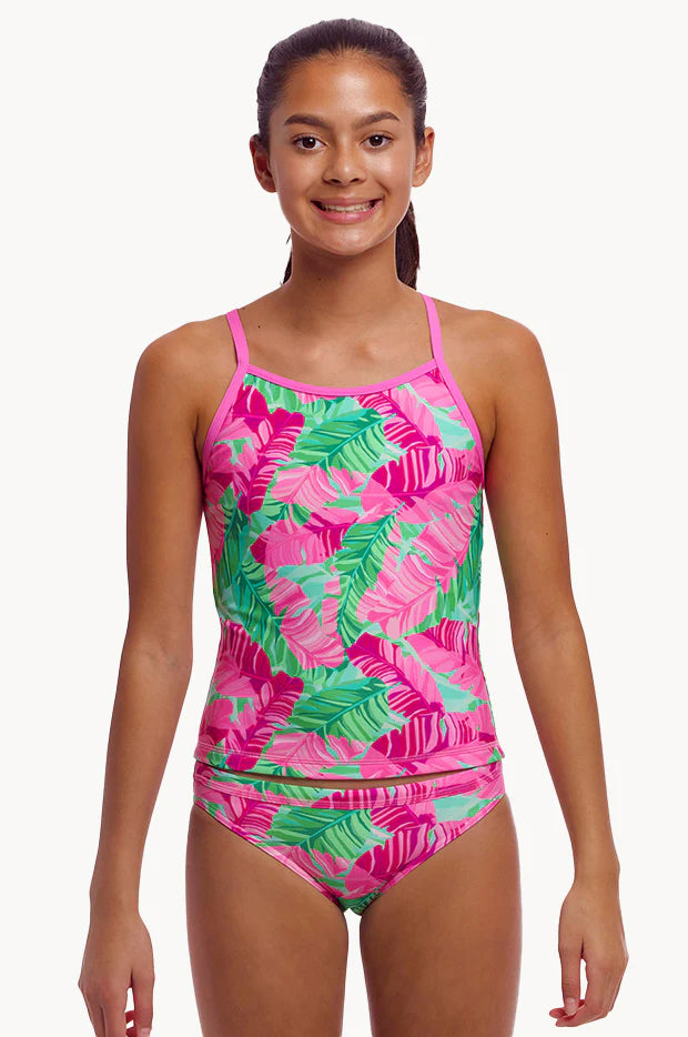 Funkita Girls Swim Steady Tankini & Brief Tropic Palm | Swimwear Shack