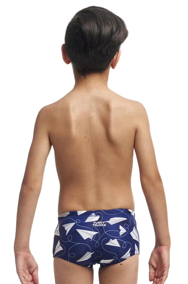 Funky Trunks Toddler Boys Printed Trunks Paper Plain