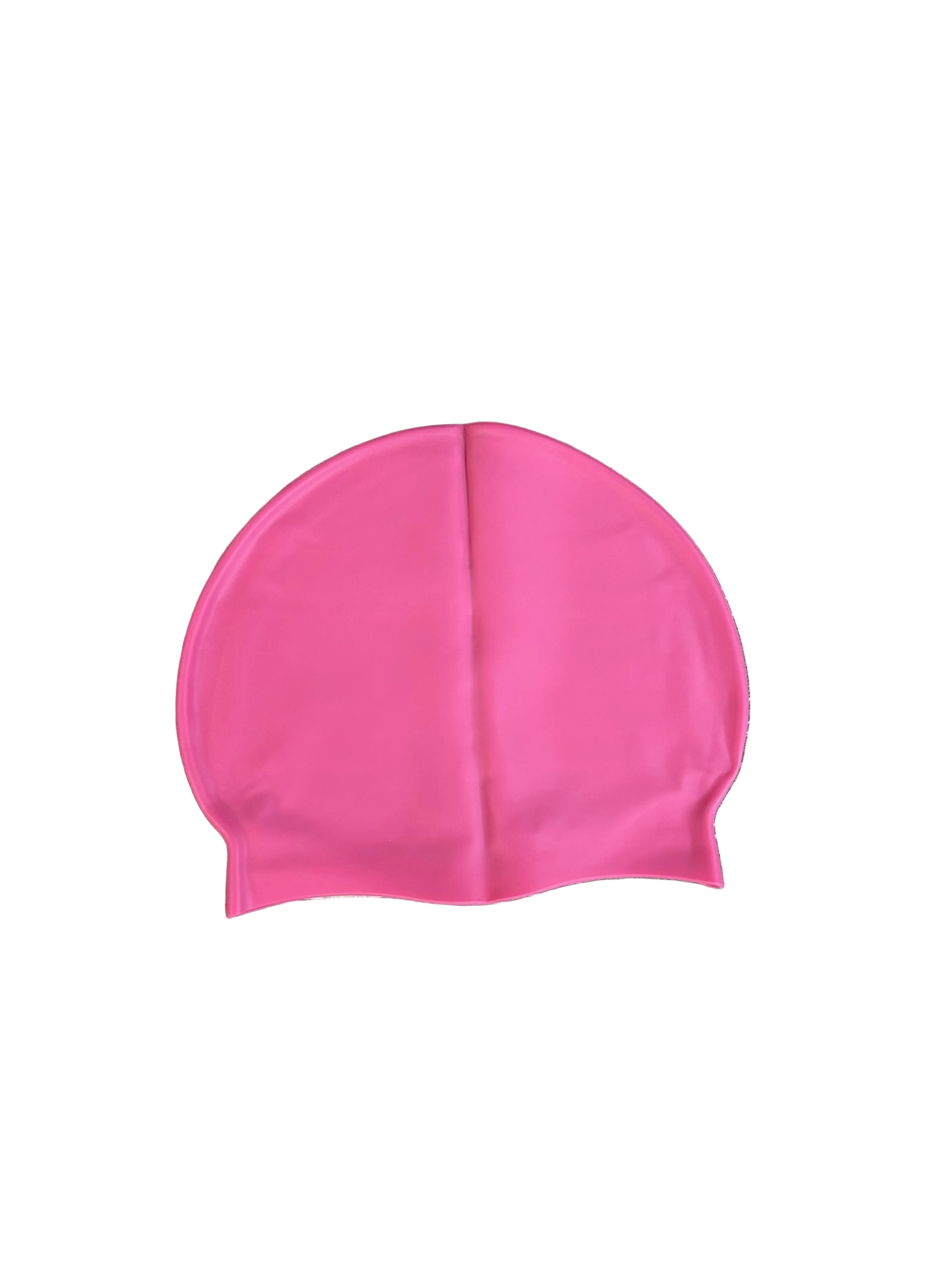 Pink swim cap on a gray textured background