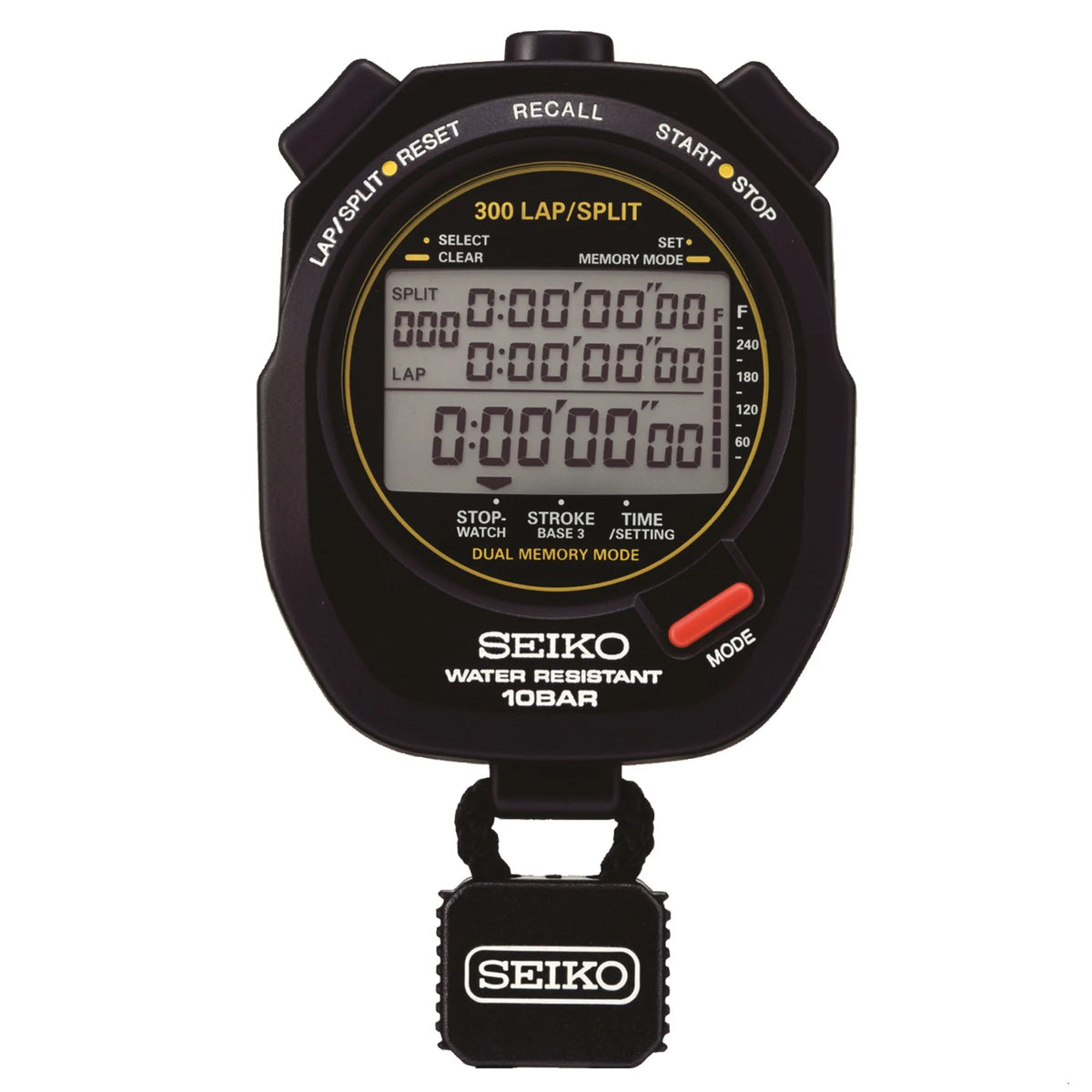 SEIKO 300 LAP/SPLIT ストップウォッチ Seiko S23593J Professional Stopwatch | 300 Lap Memory | Swimwear Shack