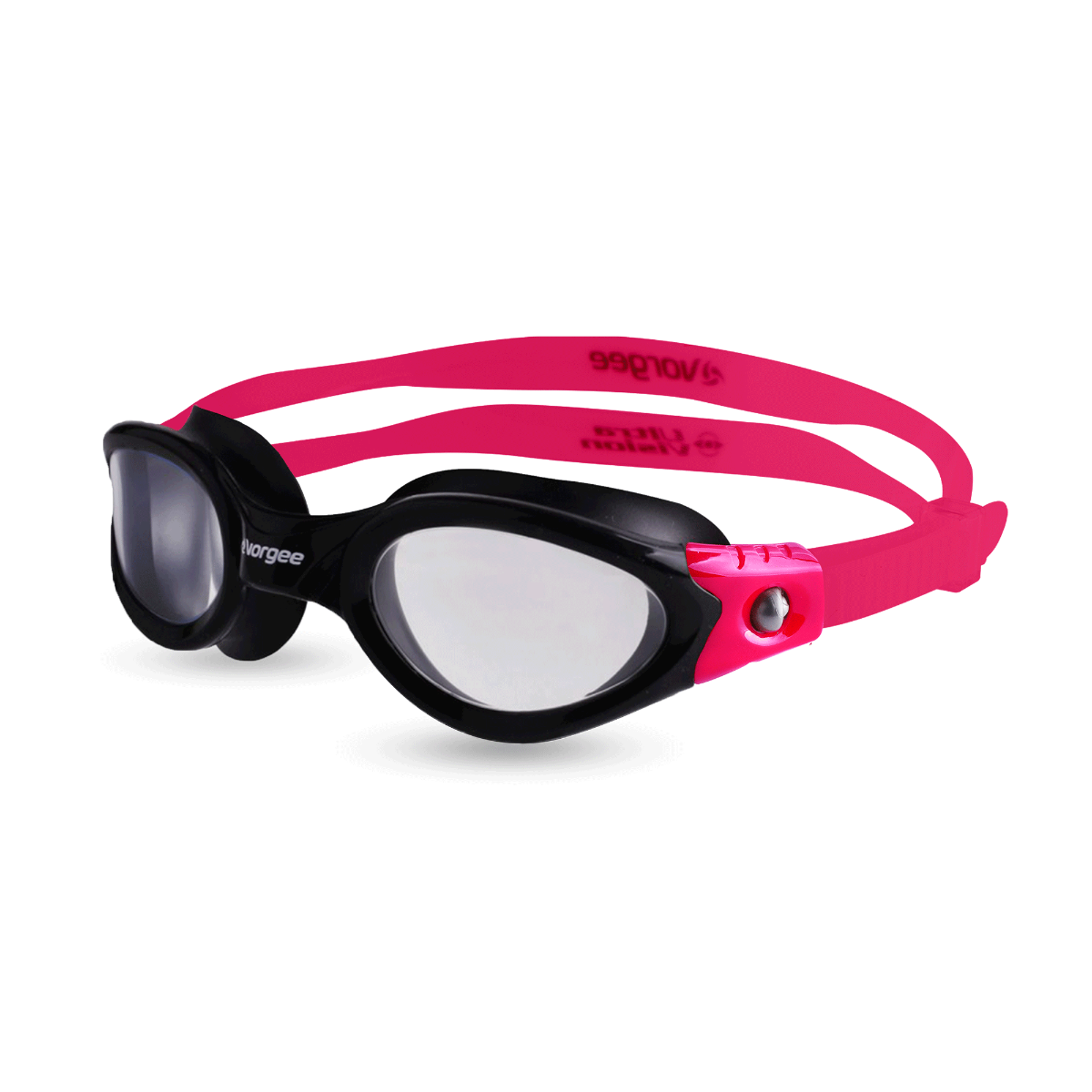 Vorgee Vortech Goggle - Clear Lens Pink NBCF | Comfortable & Durable Swim Goggles