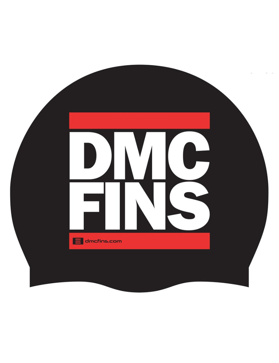 DMC Fins Black Swim Cap | Comfortable & Durable Silicone Cap | Swimwear Shack