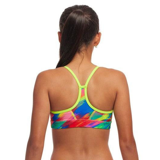 Funkita Girls Swim Crop Top Stroked | Swimwear Shack