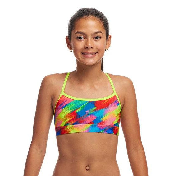 Funkita Girls Swim Crop Top Stroked | Swimwear Shack