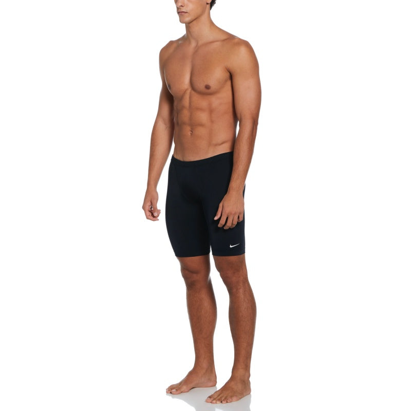 Nike Hydrastrong Men’s Solid Jammer – Black | Durable Training Swimwear