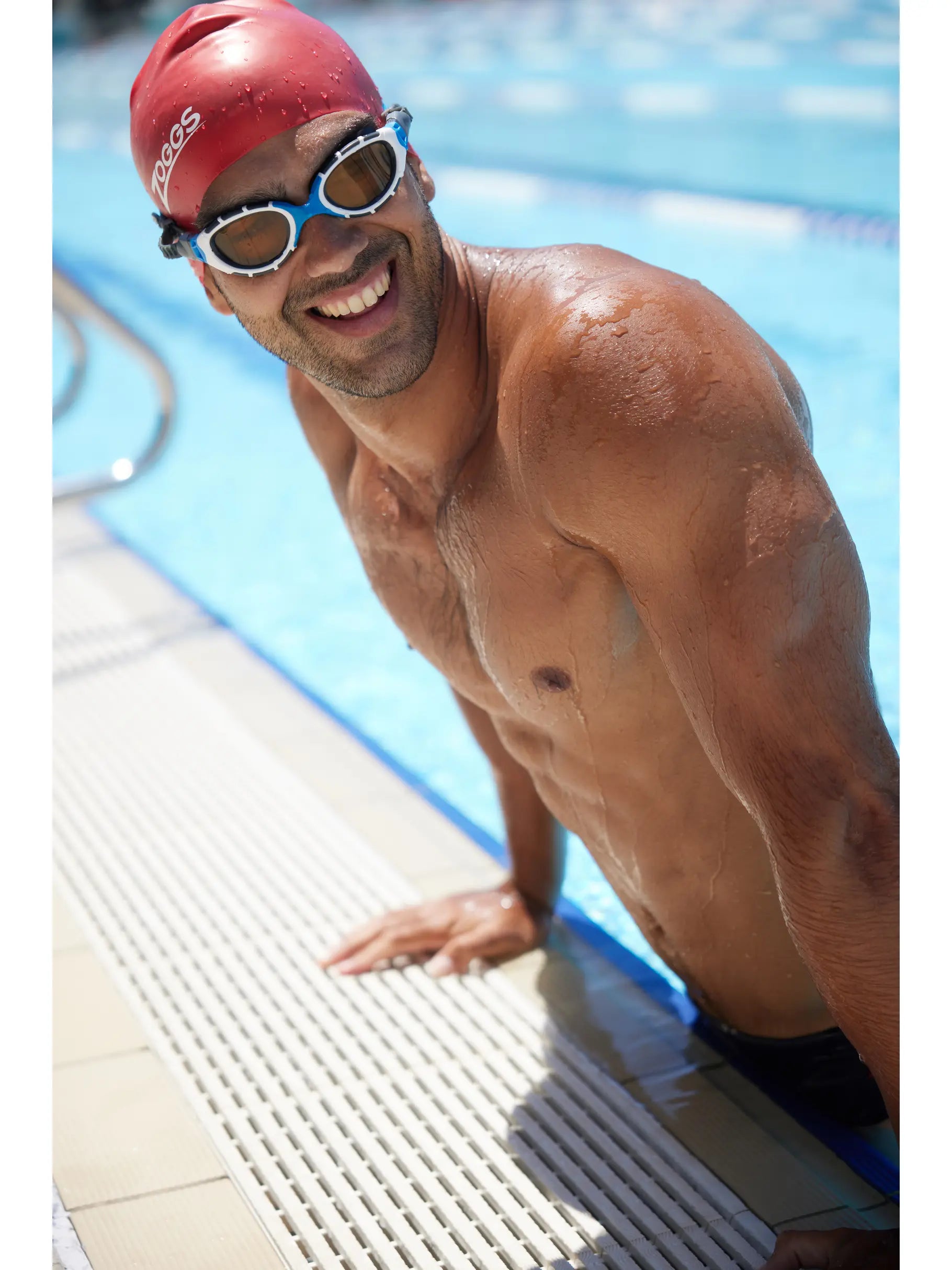 Zoggs Predator Flex Polarized Ultra Goggle Blue Grey | Swimwear Shack