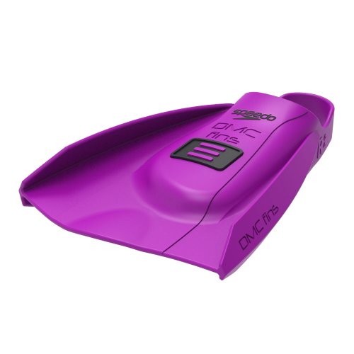 Purple swim fin with 'Speedo' branding on a white background