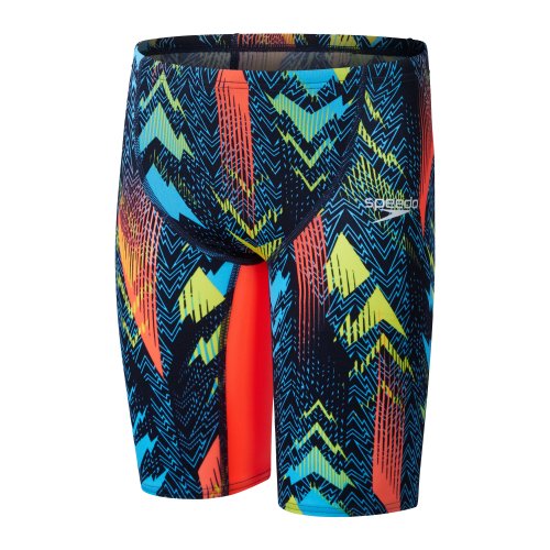 Speedo Junior Endurance+ High Waisted Jammer – Teal/Blue/Red | Swimwear Shack