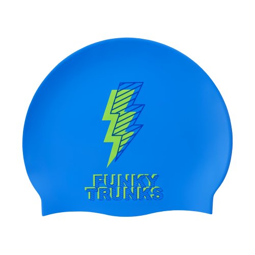 Funky Trunks Silicone Swimming Cap – Bolted | Swimwear Shack