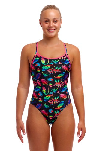 Funkita Ladies Diamond Back One Piece – Lost Leaf| Swimwear Shack