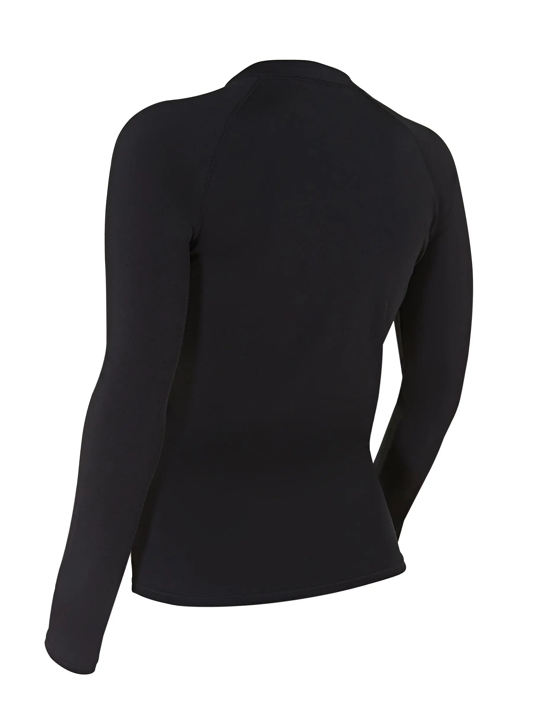 Womens Long Sleeve Zip Sun Top Black UPF50+ | Zoggs | Swimwear Shack