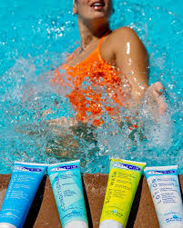 Swimwear care rinse and body wash products to protect suits from chlorine damage
