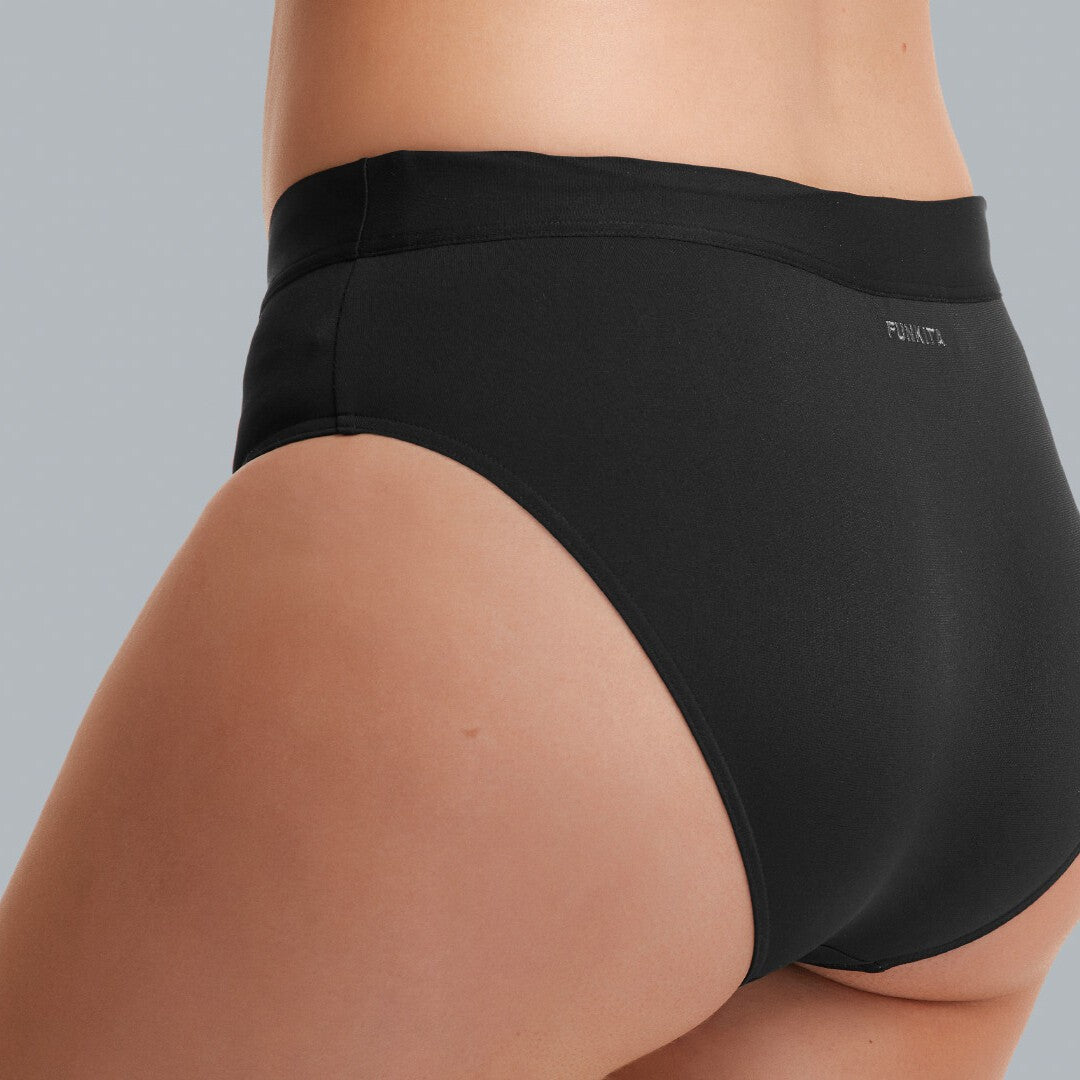 Funkita Ladies Regular Brief Still Black — Women's Swimwear | Swimwear Shack