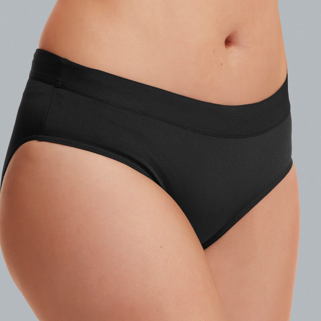 Funkita Ladies Regular Brief Still Black — Women's Swimwear | Swimwear Shack