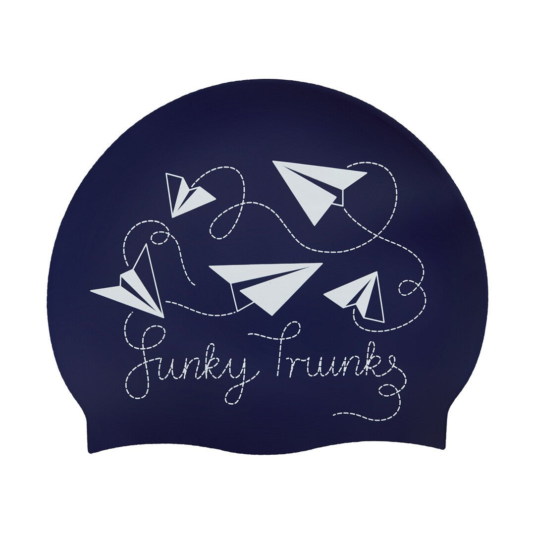 Funky Trunks Paper Plain Silicone Cap | Durable Swim Cap for Comfort