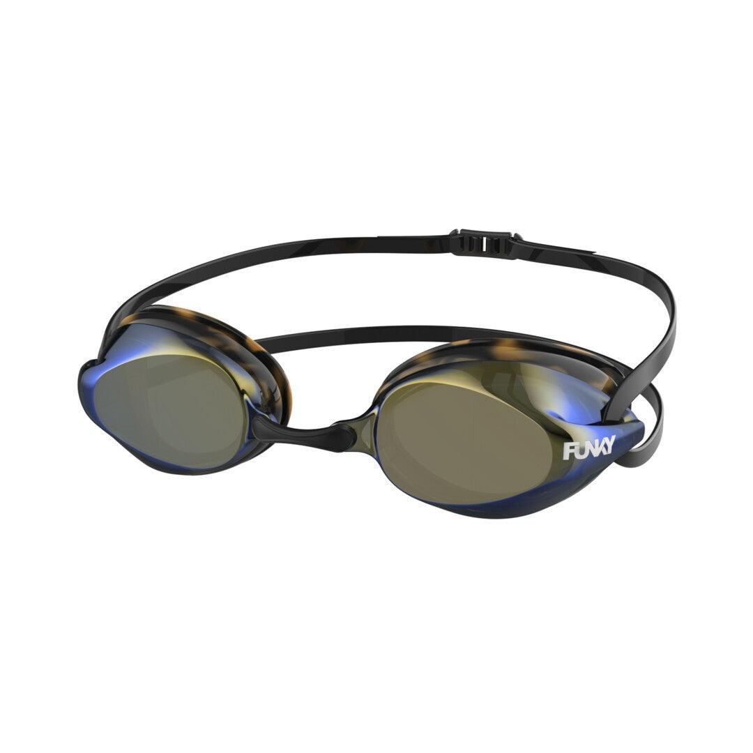 Funky Training Machine Goggle - Cracked Gold Mirrored | Swimwear Shack