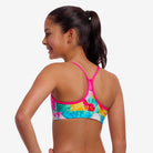 Funkita Girls Swim Crop Top Cloudy Colours | Swimwear Shack