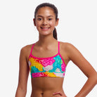 Funkita Girls Swim Crop Top Cloudy Colours | Swimwear Shack