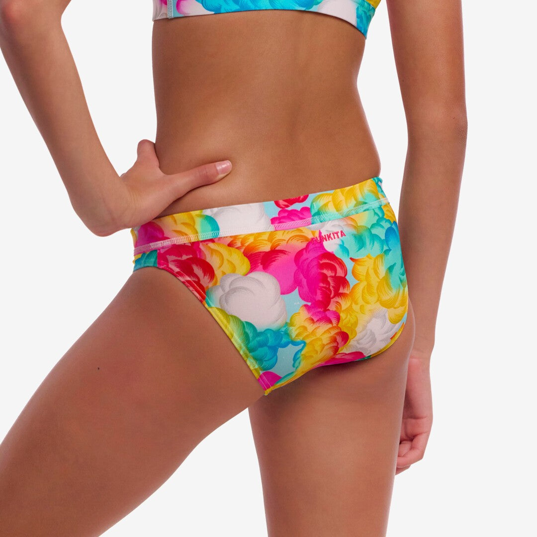 Girls Sports Brief Cloudy Colours | Chlorine Resistant Swimwear | Funkita