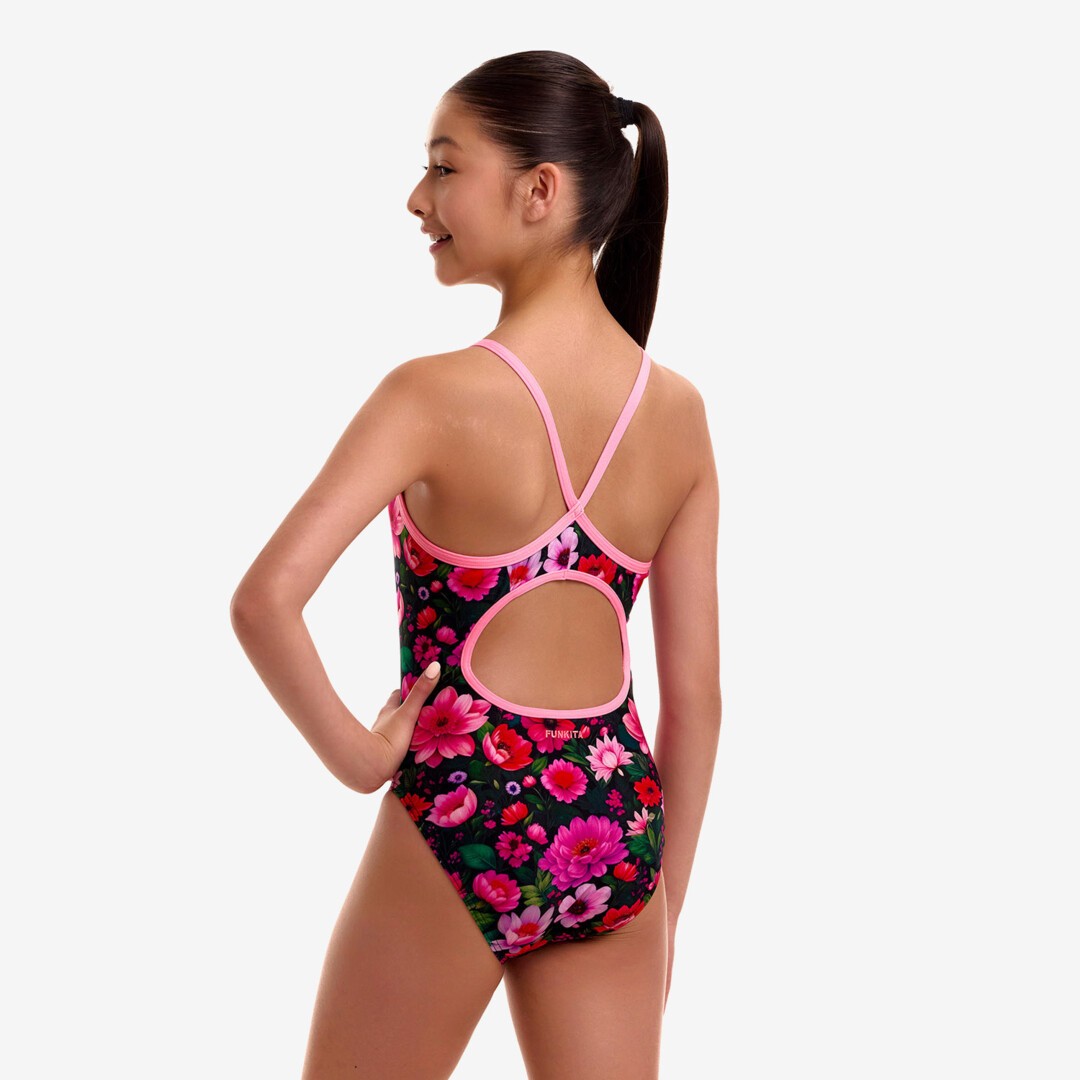 Funkita Girls Garden Glow Diamond Back One Piece | Swimwear Shack