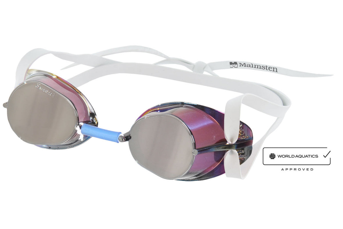 Malmsten Swedish Goggle Silver Mirror | FINA Approved Swim Goggles | Swimwear Shack