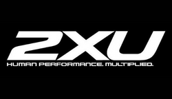 2XU logo with tagline 'Human Performance, Multiplied' on a black background