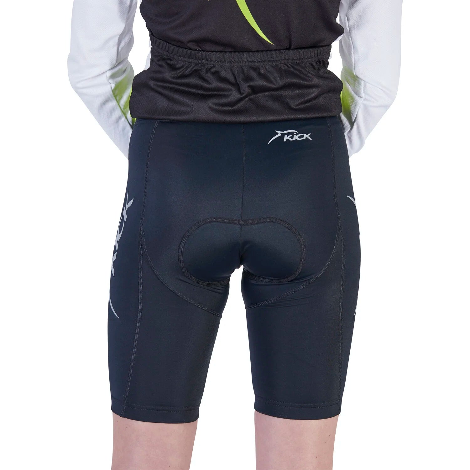 Dolphin Kick Kids Cycling Shorts All Black | Junior Cycle Shorts | Swimwear Shack