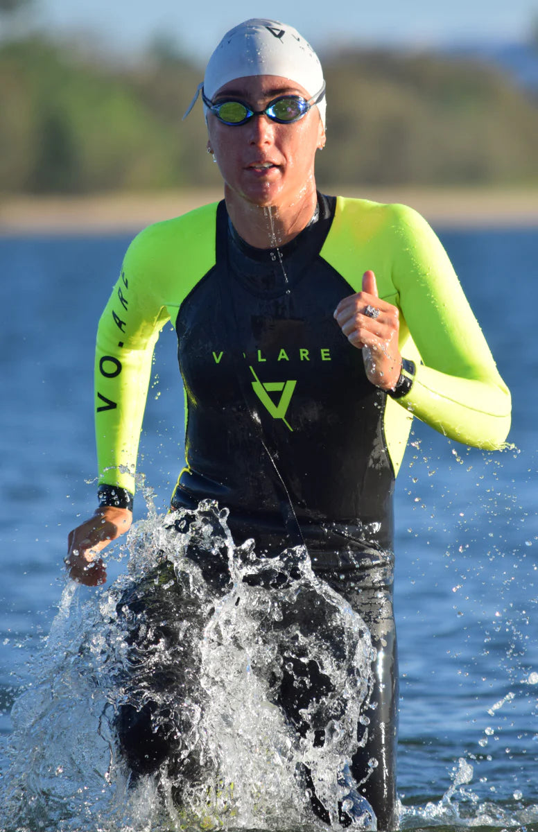 Womens Volare V1 Wetsuit at Swimwear Shack. Yamamoto neoprene, hi-vis panels & fast T1 exit.