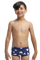 Funky Trunks Toddler Boys Printed Trunks Paper Plain