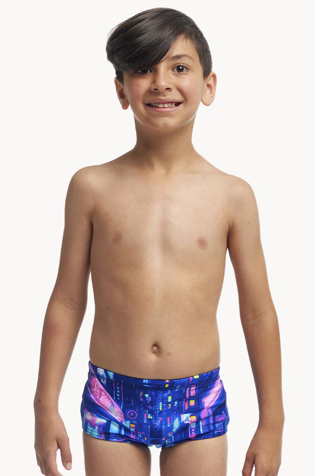 Funky Trunks Toddler Boys Printed Trunks Cyber City | Swimwear Shack
