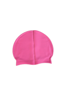 Pink swim cap on a gray textured background