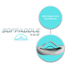 Sofpaddle V2.0 product with new finger lock technology on a white background