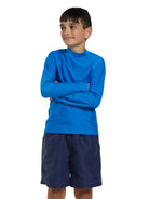 Zoggs Bells Long Sleeve Sun Top in Blue Sky. UPF 50+ protection, quick-dry fabric & four-way stretch