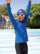 Zoggs Bells Long Sleeve Sun Top in Blue Sky. UPF 50+ protection, quick-dry fabric & four-way stretch