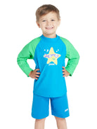 Zoggs Boys Long Sleeve Zip Sun Top Super Star | Swimwear Shack
