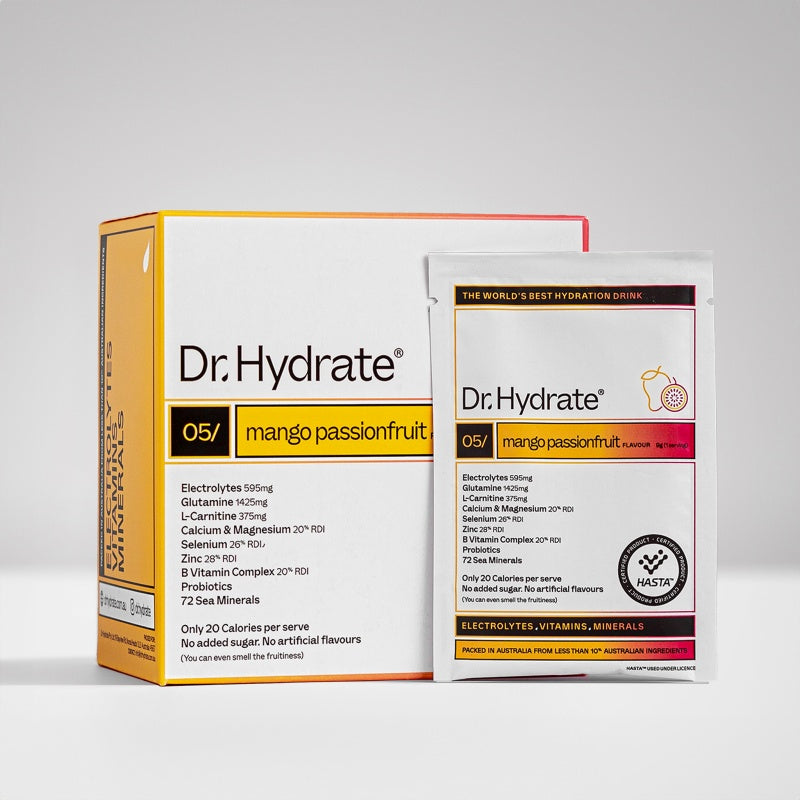 Dr. Hydrate Mango Passionfruit Sachet Pack – Hydration for Athletes | Swimwear Shack