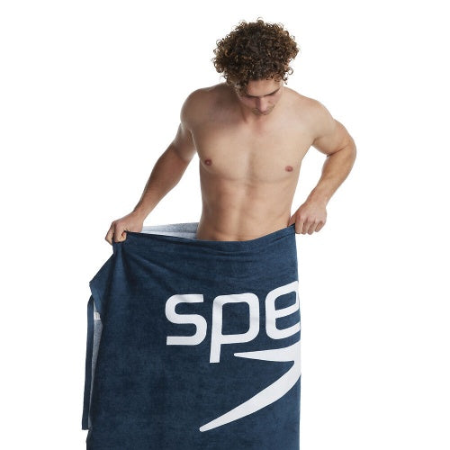 Speedo Logo Towel Navy-White