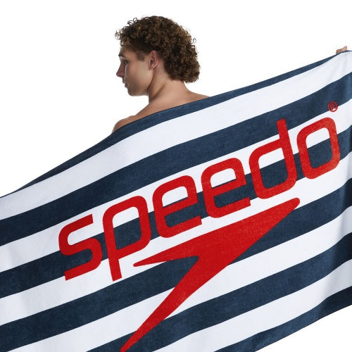 Speedo Logo Towel - Navy/Red/White | Premium Swim Towel | Swimwear Shack