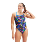 Speedo Womens Digital Print V Back