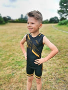 Dolphin Kick Limited Edition Junior Tri Suit Back Zip Black | Swimwear Shack
