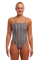 Funkita Ladies Tie Me Tight One Piece – Admiralty Stripe | Swimwear Shack